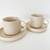 Robert Gordon Set of two Platform Coffee Mugs and Saucers in Sand