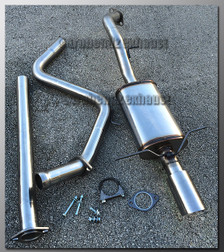 93-97 Mazda 626 Exhaust - 2.5 inch 304 Stainless with Magnaflow