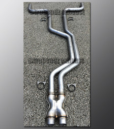 92-97 Mercury Cougar Dual Exhaust Tubing - 2.5 Inch Aluminized with X-Pipe