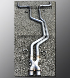 93-98 Lincoln Mark VIII Dual Exhaust Tubing - 2.25 Inch 304 Stainless with X-Pipe