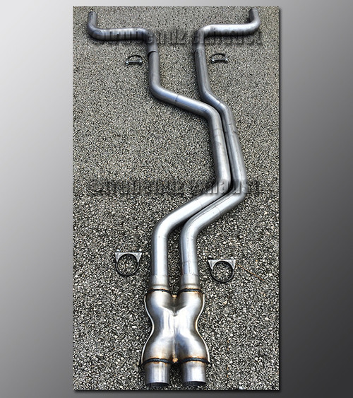 92-97 Ford Thunderbird Dual Exhaust Tubing - 2.5 Inch 304 Stainless with X-Pipe