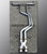 93-98 Lincoln Mark VIII Dual Exhaust Tubing - 2.25 Inch 409 Stainless with X-Pipe