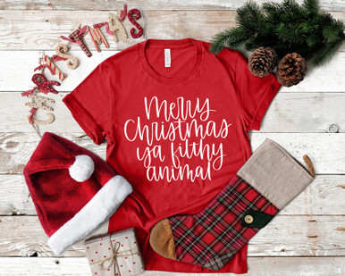 Merry Christmas Ya Filthy Animal Screen Print Transfer Merry Christmas Ya Filthy Animal Screen Print Transfer