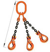 3/8" Mechanical Chain Sling. Gr 100 Alloy, Triple Leg, Obl Link, Self-Locking Hook. Tagged And Certified 22,900 lbs. WLL, Pewag Brand, Free Shipping! 3/8" Mechanical Chain Sling. Gr 100 Alloy, Triple Leg, Obl Link, Self-Locking Hook. Tagged And Certified 22,900 lbs. WLL, Pewag Brand, Free Shipping!