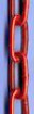 3/16" x 1 ft. Sample, Red Powder Coat over Zinc Plated Chain, 520 lbs. WLL. 3/16" x 1 ft. Sample, Red Powder Coat over Zinc Plated Chain, 520 lbs. WLL.