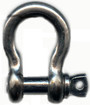 7/16" SPA Shackle, Type 316 Stainless Steel, 1 Ton WLL, Import. 