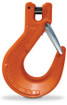 1/2" G100 Alloy Clevis Sling Hook With Latch, 15,000 lbs. WLL, Made In USA.