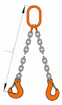 5/8" Mechanical Chain Sling. Gr 100 Alloy, Double Leg Obl Link, Sling Hook, Tagged And Certified 39,100 lbs. WLL, Pewag Brand, Free Shipping!