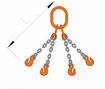 5/8" Mechanical Chain Sling. Gr 100 Alloy, Quad Leg, Obl Link, Grab Hook, Tagged And Certified 58,700 lbs. WLL, Pewag Brand, Free Shipping! 5/8" Mechanical Chain Sling. Gr 100 Alloy, Quad Leg, Obl Link, Grab Hook, Tagged And Certified 58,700 lbs. WLL, Pewag Brand, Free Shipping!