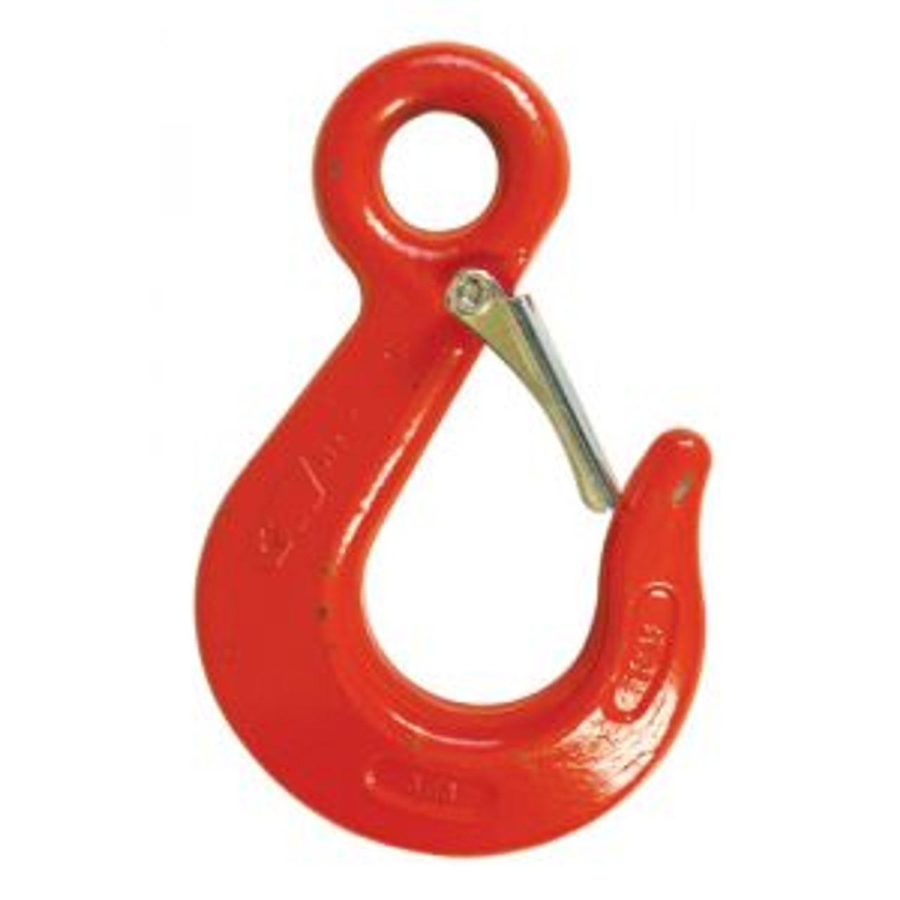 15 Ton Alloy Eye Hoist Hook With Latch, Made In USA.