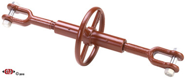 Handwheel Turnbuckle, 1-3/8" X 12", 10" Wheel, Jaw/Jaw, Durabilt.