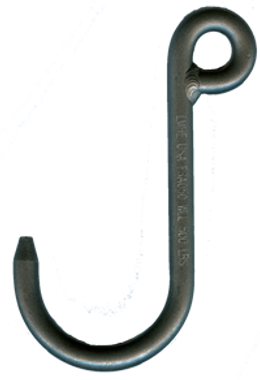 3/4" Alloy J Hook, 1,300 Lbs. WLL, Made In USA.