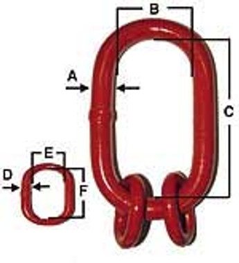 Master Link Sub Assembly, Alloy G80,1 1/2" (1 7/16) Imported.