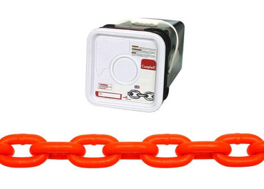 5/16"  X 60 ft. Pail ,  G43 Orange Powder Coated Chain, FREE Shipping!