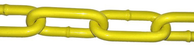 Yellow powder coated barrier chain