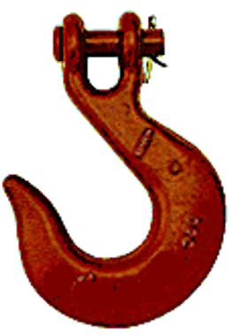 3/8" G80 Alloy Clevis Slip Hook, 7,100 lbs. WLL, Made In USA.
