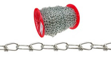 #2/0 X 175 FT. Reel, Double Loop Chain, Zinc Plated Steel, FREE Shipping!