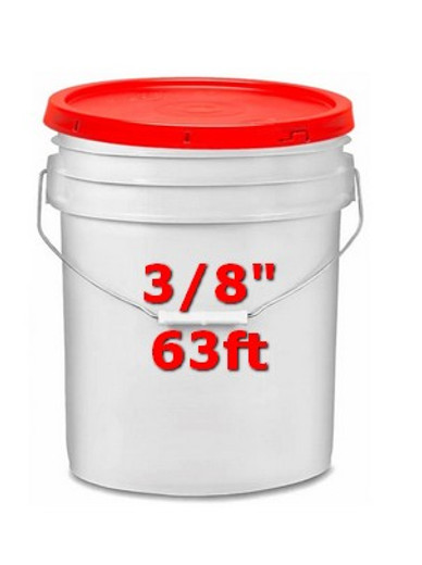 3/8" G30 Proof Coil Chain, EG, 2,650 Lbs. WLL, 63 FT/Pail, Made In USA. FREE Shipping!