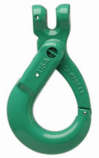 9/32" G100 Alloy Self-Locking Hook, 4,300 Lbs. WLL, Made In USA. 9/32" G100 Alloy Self-Locking Hook, 4,300 Lbs. WLL, Made In USA.
