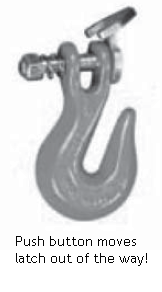 5/8 G80 Alloy Twist Lock Grab Hook With Heavy Duty Latch, GC, 18,100 lbs.  WLL, Import. - 1st Chain Supply