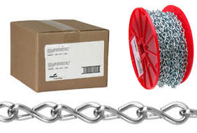 10 X 250 FT. Reel, Single Jack Chain, ZP Steel, FREE Shipping