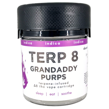 Grandaddy Purps Delta-8 Vape Cartridge Terp 8 Grandaddy Purps Delta-8 Vape Cartridge Terp 8