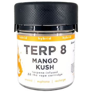 Mango Kush Delta-8 Vape Cartridge Terp 8 Mango Kush Delta-8 Vape Cartridge Terp 8