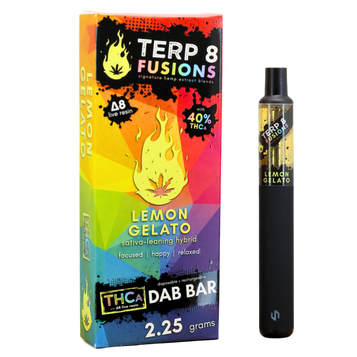 2.25-Gram Lemon Gelato THCA + D8 Live Resin Disposable Dab Bar 2.25-Gram Lemon Gelato THCA + D8 Live Resin Disposable Dab Bar