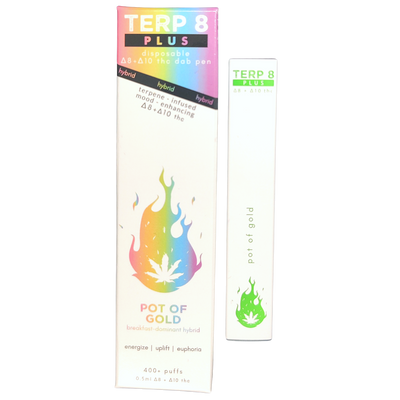 Terp 8 PLUS // Pot of Gold Delta-8 + Delta-10 THC Disposable Dab Pen Terp 8 PLUS // Pot of Gold Delta-8 + Delta-10 THC Disposable Dab Pen