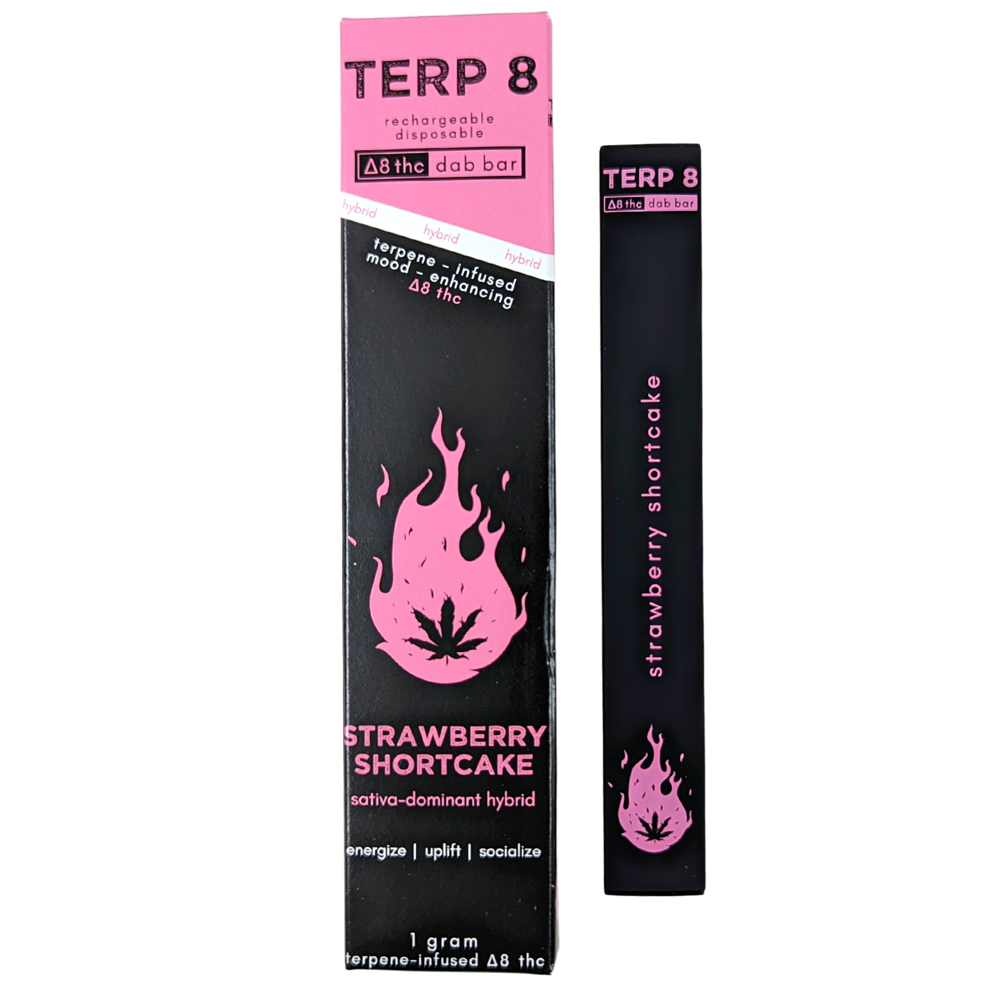 1-Gram Rechargeable Strawberry Shortcake Disposable Delta-8 Dab
