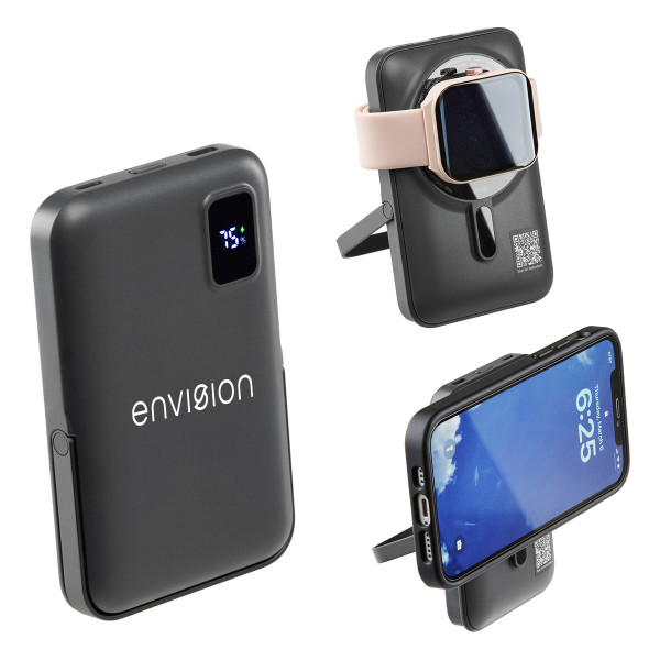 Regal 10000mAh 20W PD Pwr Bank w/15W Magnetic Wireless Watch Charger