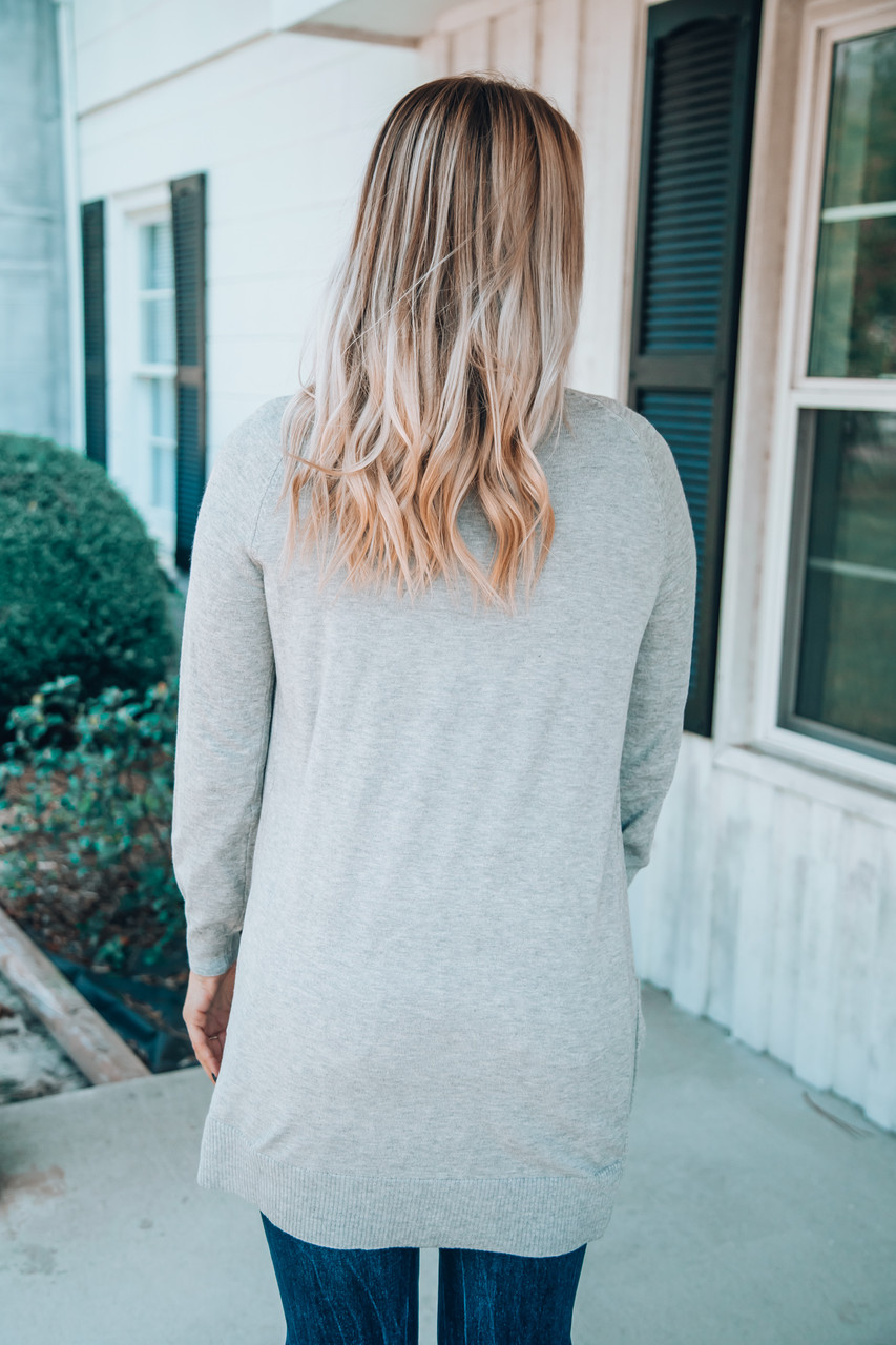A Serenity Scene Sweater: Heather Grey - Off the Racks Boutique