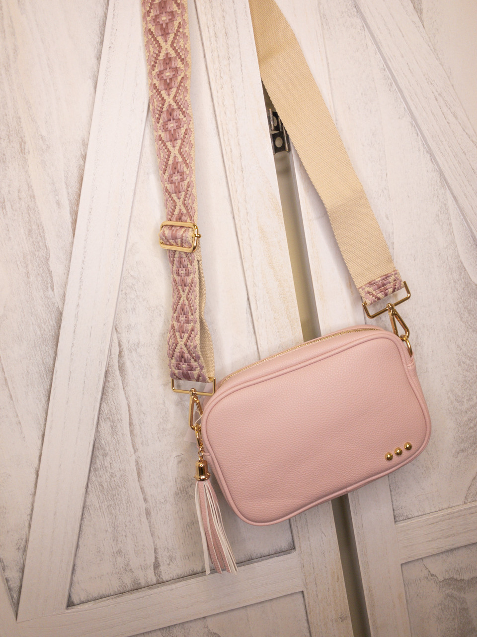 Willow Crossbody Camera Bag Blush Off the Racks Boutique