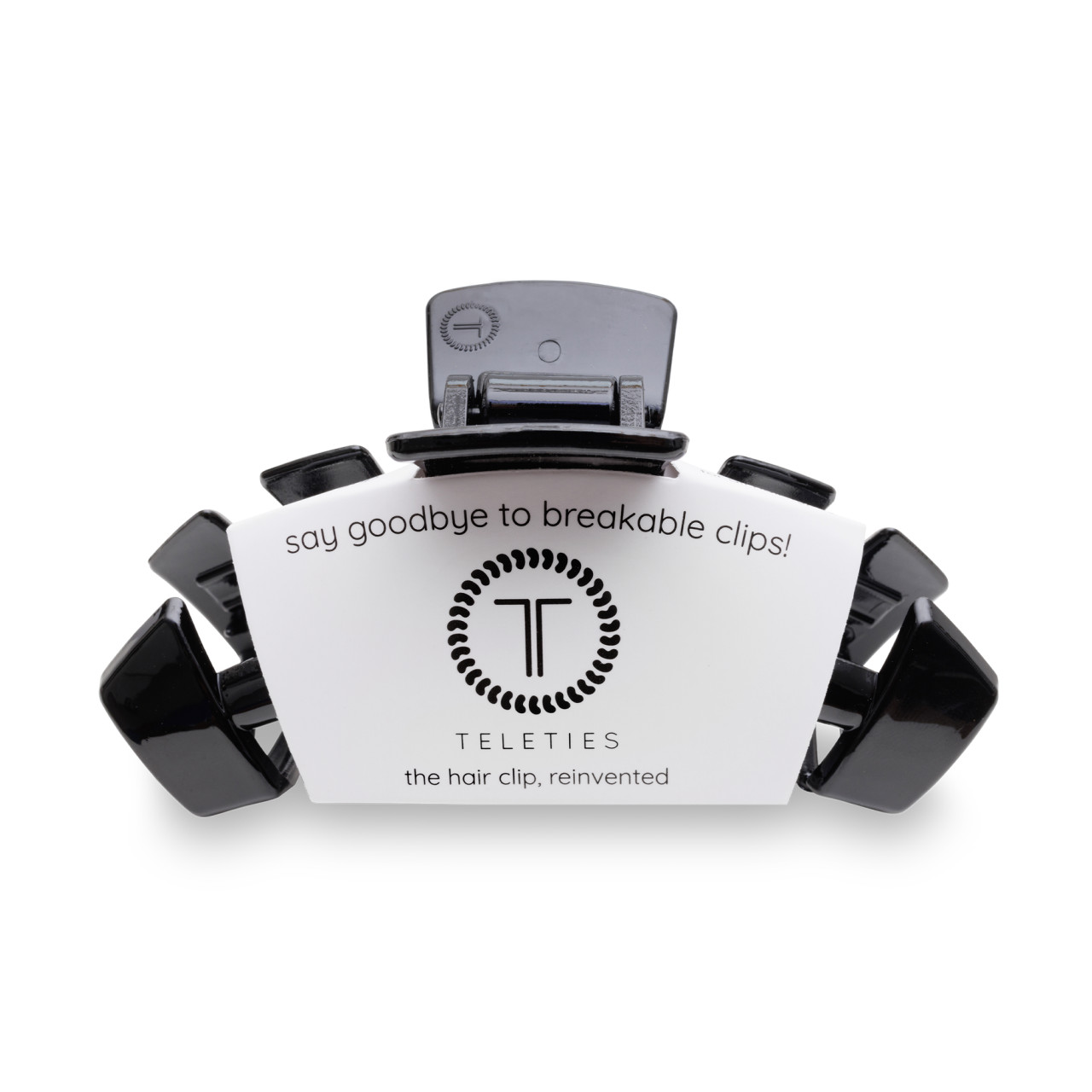 TELETIES Large Hair Clip Jet Black Off the Racks Boutique