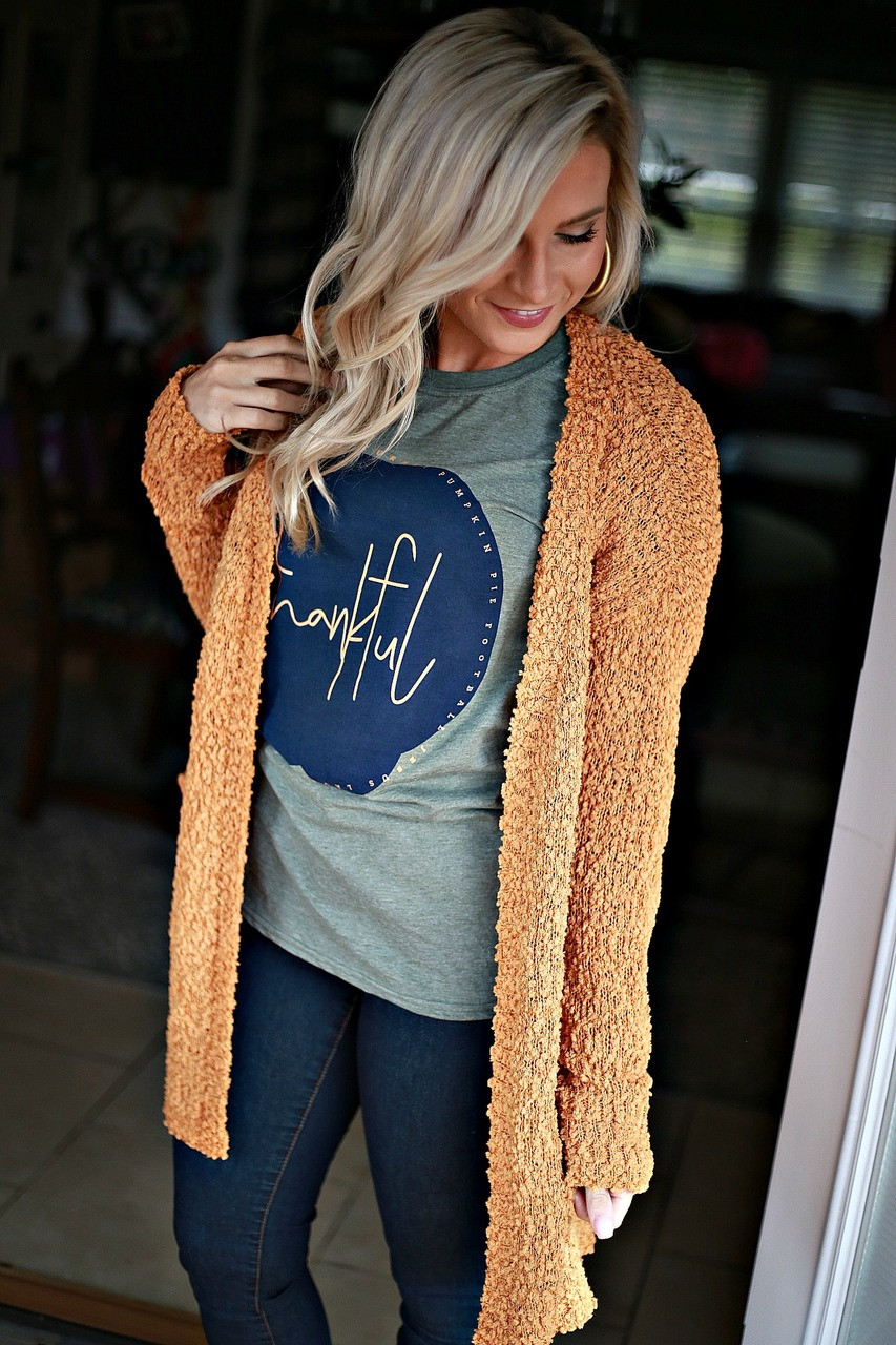 Apricot Listicle Cardigan Off The Racks Boutique