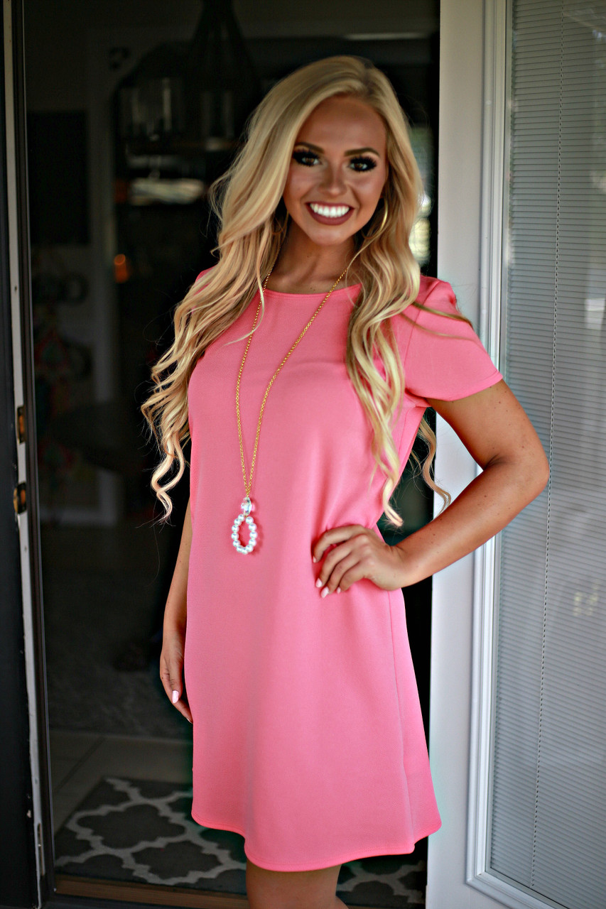 Tae Dress: Coral - Off the Racks Boutique