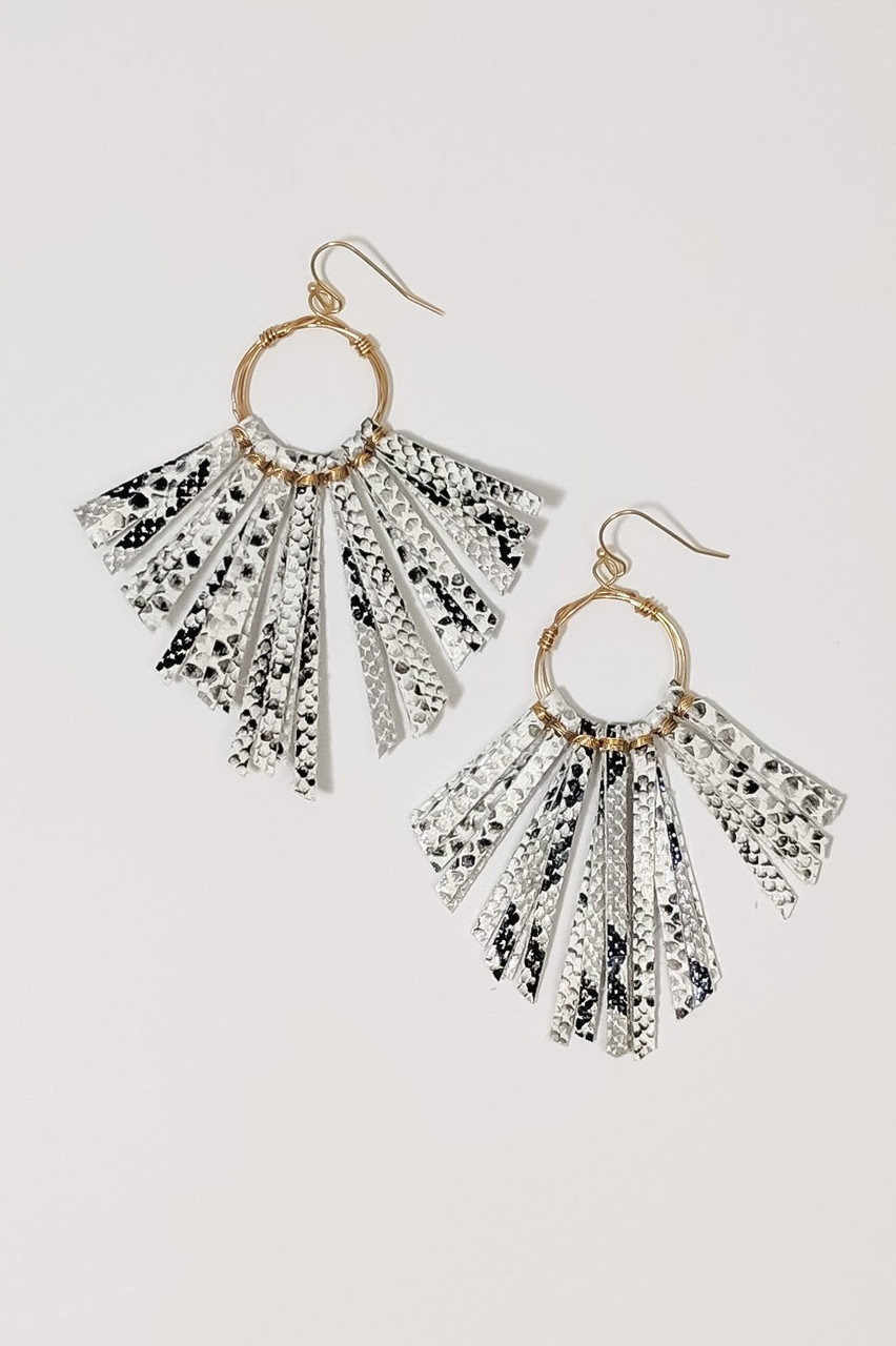 Zanna Statement Earrings Gold/Snake Off the Racks Boutique