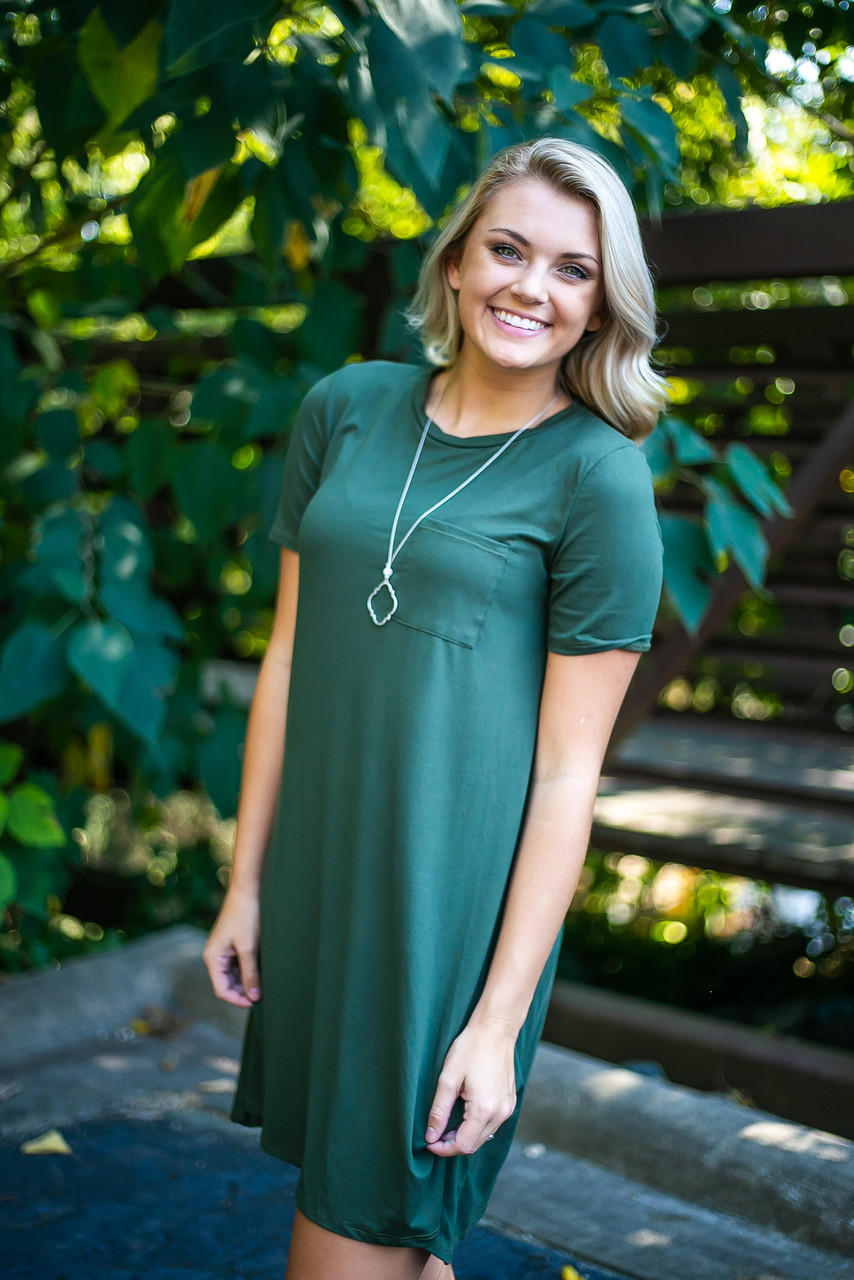 Gabby Dress: Olive - Off the Racks Boutique