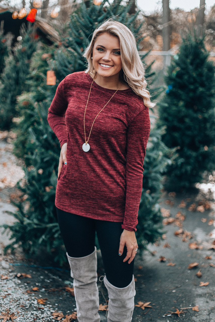 Carefree Top: Burgundy - Off the Racks Boutique