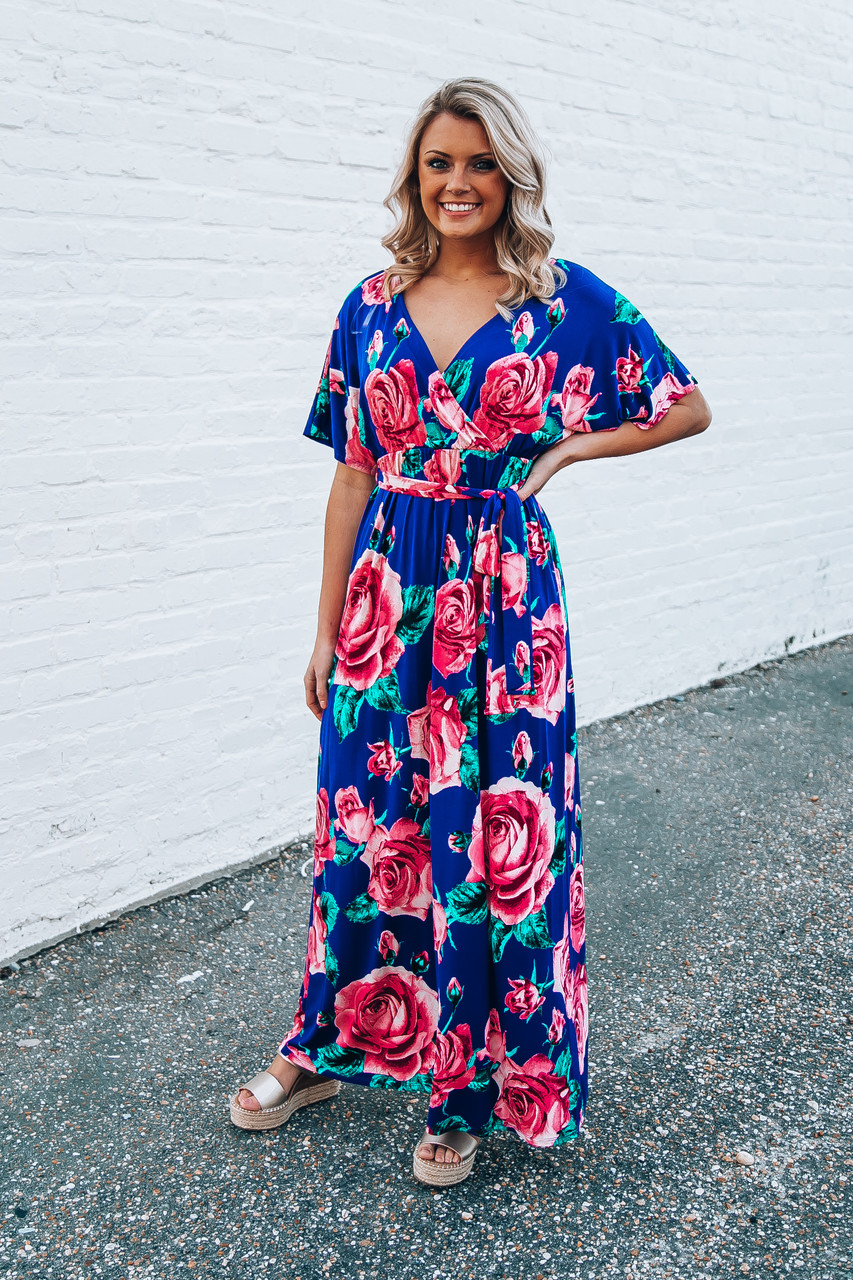 So Delightful Maxi Dress: Royal - Off the Racks Boutique