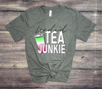 Loaded Tea Junkie Tee: Charcoal