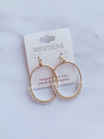 Sadie Earrings: Ivory/Gold 