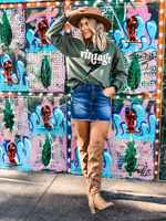 Vintage Sweatshirt: Olive  Vintage Sweatshirt: Olive