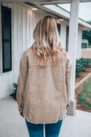 Respect Your Heart Shacket: Taupe Respect Your Heart Shacket: Taupe