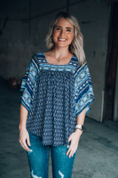 Fall In Love Top: Navy  Fall In Love Top: Navy