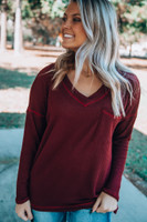 Living Lovely Top: Burgundy