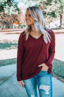 Living Lovely Top: Burgundy