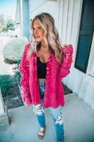 Keep You Guessing Top: Fuchsia