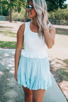 Cherished Time Skirt: Dusty Blue Cherished Time Skirt: Dusty Blue