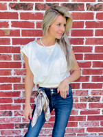 Ivory Its Just Business Round Neck Top Ivory Its Just Business Round Neck Top